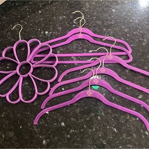 Joy Mangano Purple Velvet Hanger Set of 7